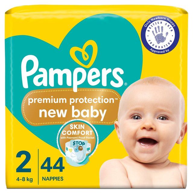 Pampers New Baby Nappies Size 2 (4-8kg) Essential Pack   44 per pack