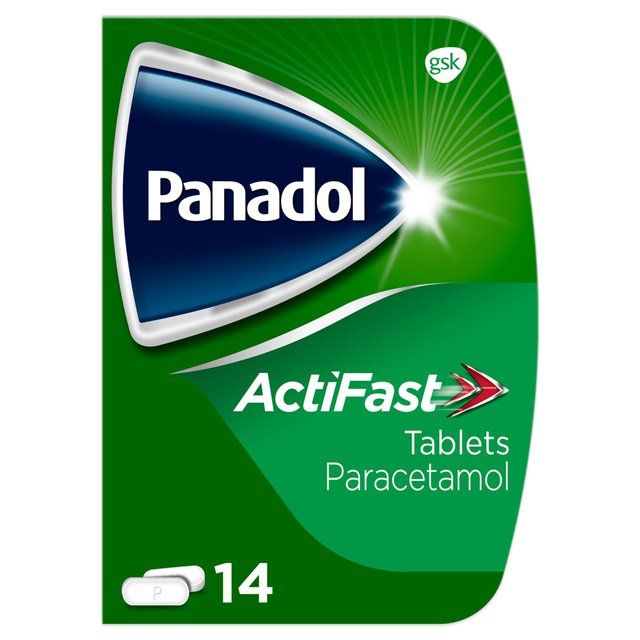 Panadol ActiFast Paracetamol Pain Killers 500mg 14 Tablets   14 per pack