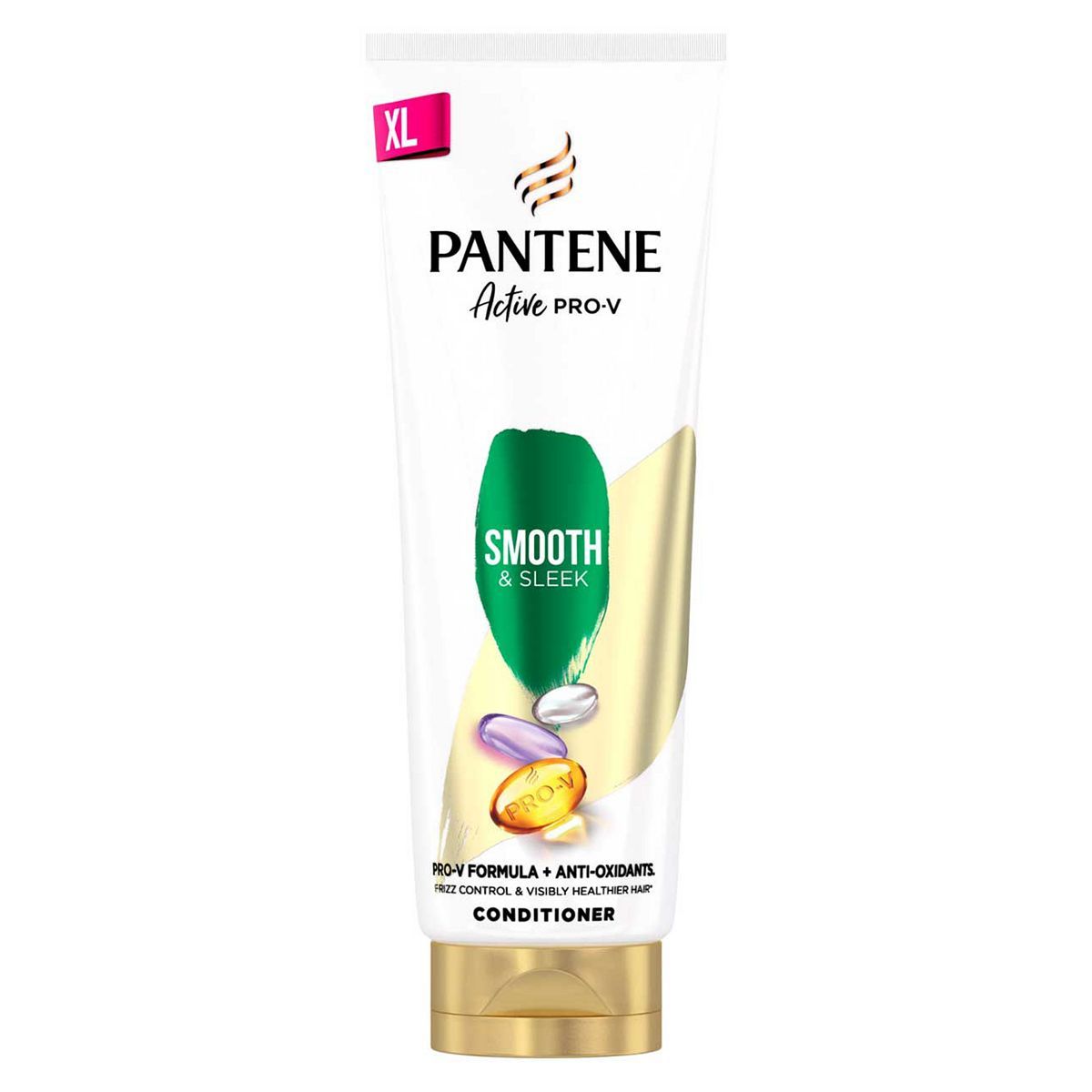 Pantene Pro-V Smooth &amp;amp; Sleek Hair Conditioner, 2x The Nutrients In 1 Use, 350ML
