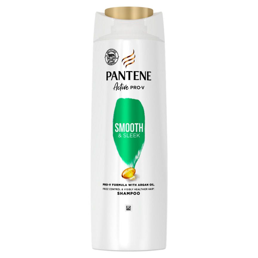 Pantene Pro-V Smooth &amp;amp; Sleek Silicone Free Frizz Ease Shampoo Pro-V Formula With Argan Oil