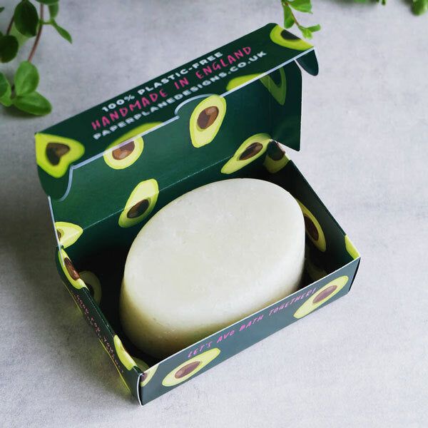 Paper Plane Avocado Solid Sugar Scrub Bar