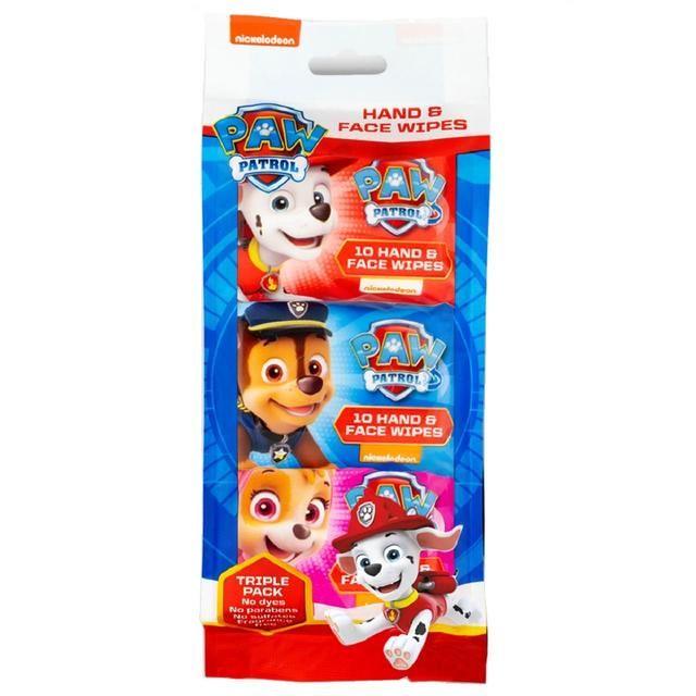 Paw Patrol Hand &amp;amp; Face Wet Wipes Multipack   3 per pack