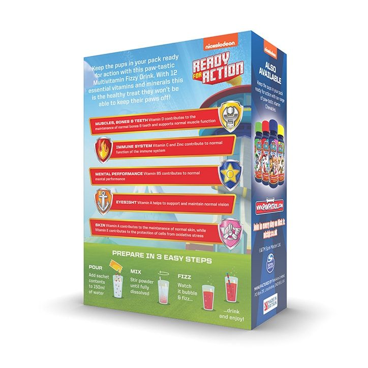 PAW Patrol Nickelodeon Multivitamin Fizzy Drink Apple &amp;amp; Blackcurrant