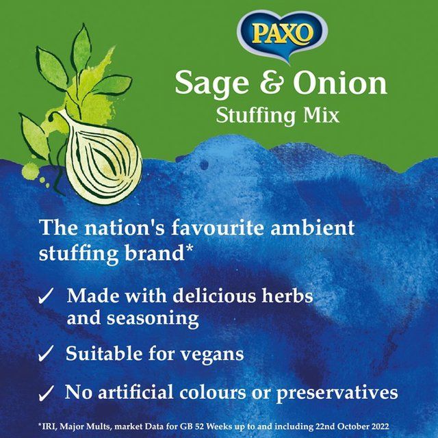 Paxo Sage &amp;amp; Onion Stuffing for Chicken   340g