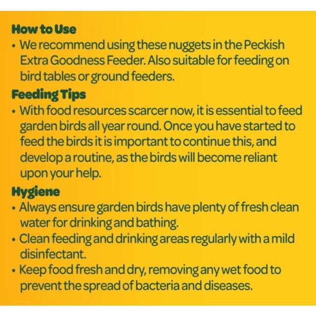 Peckish Extra Goodness Suet Nuggets For Wild Birds   2kg