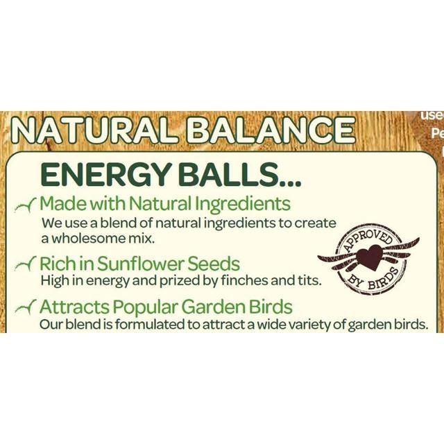 Peckish Natural Balance Energy Suet Fat Balls for Wild Birds   50 per pack