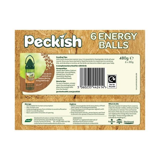 Peckish Natural Balance Wild Bird Energy Balls    6 per pack