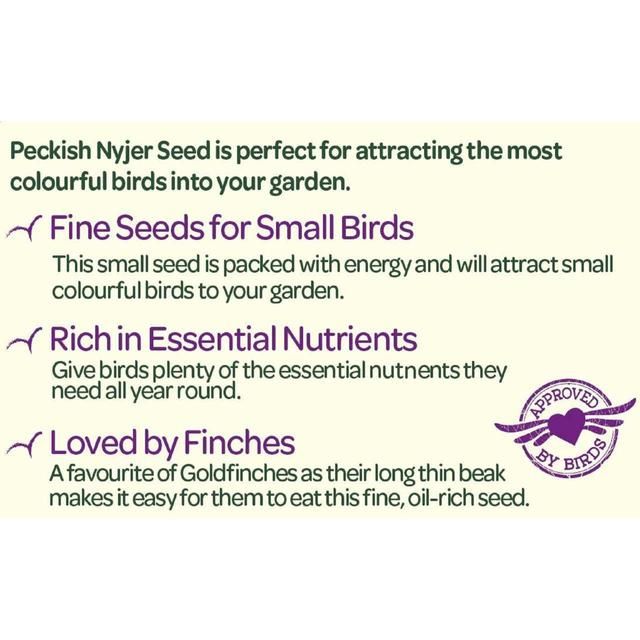 Peckish Nyjer Seed For Wild Birds   2kg