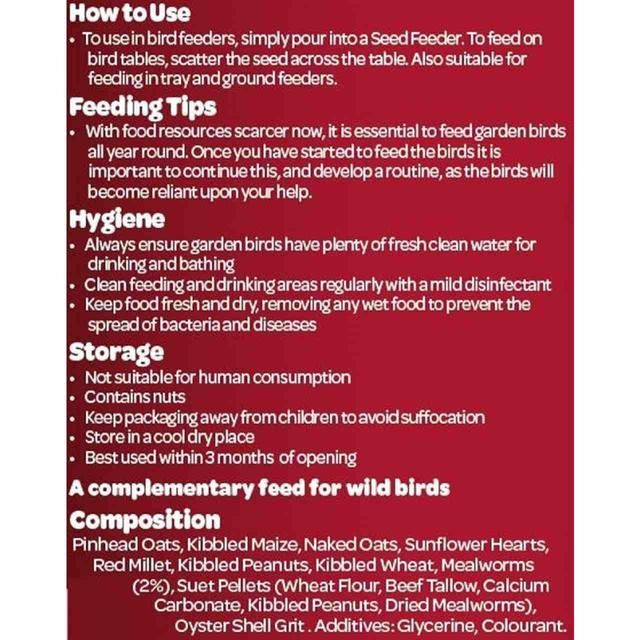 Peckish Robin Bird Seed and Insect Mix   1kg