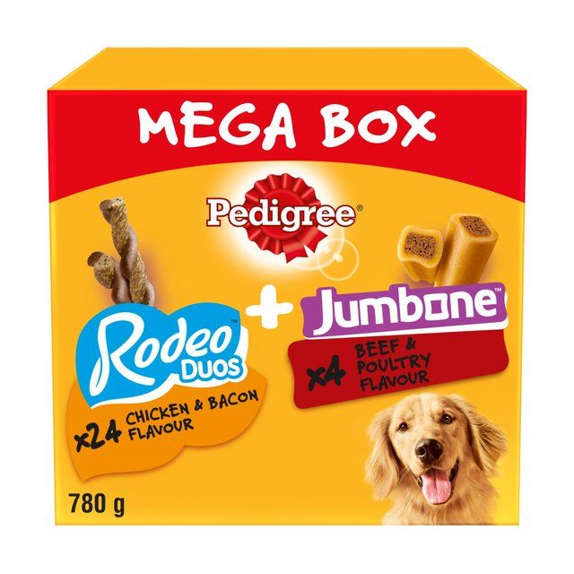 Pedigree Rodeo Duos &amp;amp; Jumbone Medium Dog Treats Mega Box    780g