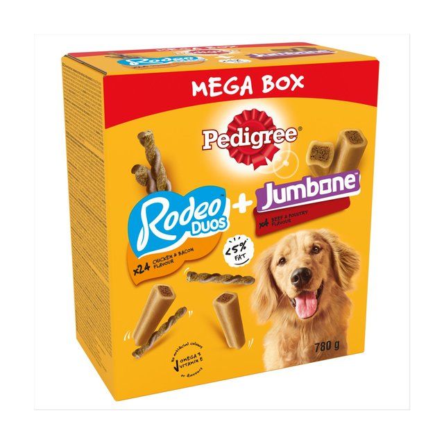 Pedigree Rodeo Duos &amp;amp; Jumbone Medium Dog Treats Mega Box    780g