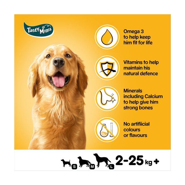 Pedigree Tasty Minis Cheese &amp;amp; Beef Nibbles Dog Treats   140g