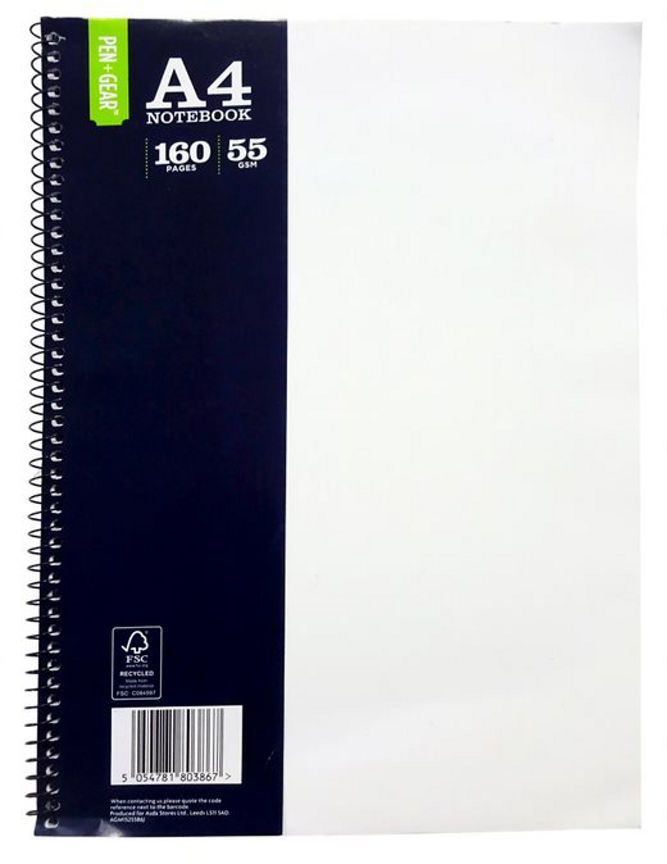 Pen &amp;amp; Gear A4 Notebook
