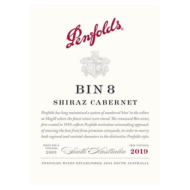 Penfolds Bin 8 Cabernet Shiraz   75cl