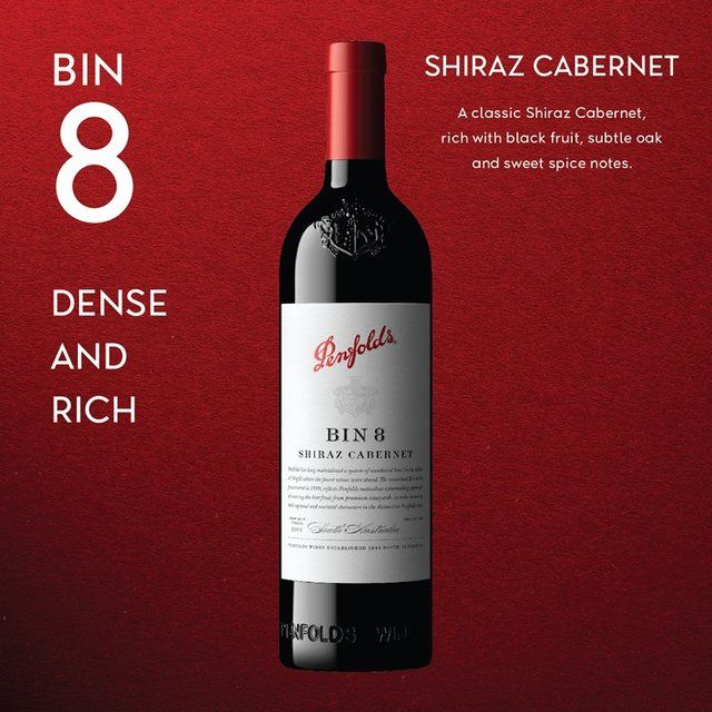 Penfolds Bin 8 Cabernet Shiraz   75cl