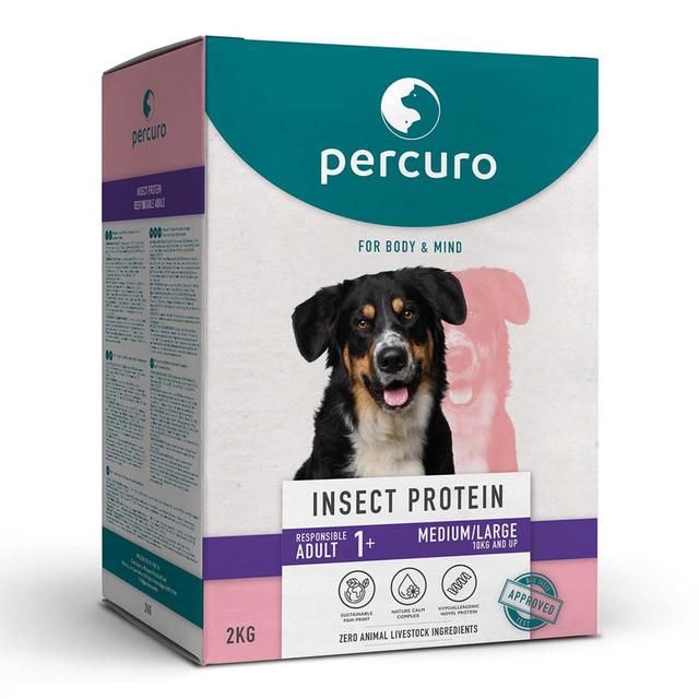Percuro Insect Protein Adult Medium &amp;amp; Large Breeds Dry Dog Food   2kg