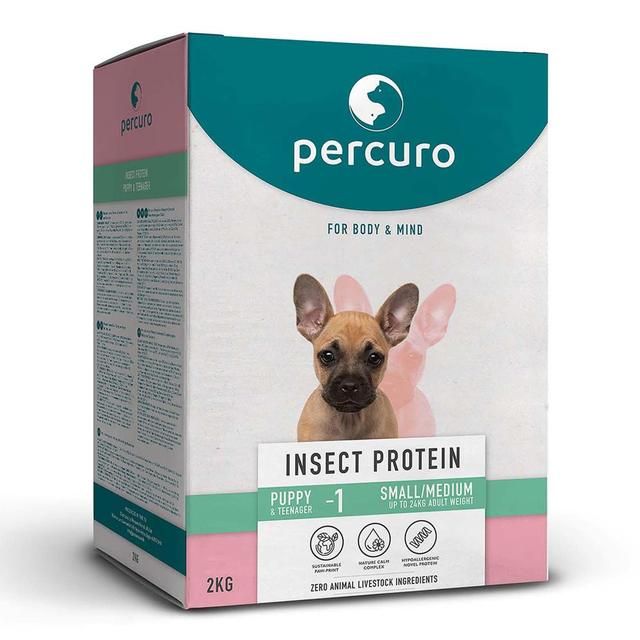 Percuro Insect Protein Puppy Small &amp;amp; Medium Breeds Dry Dog Food   2kg
