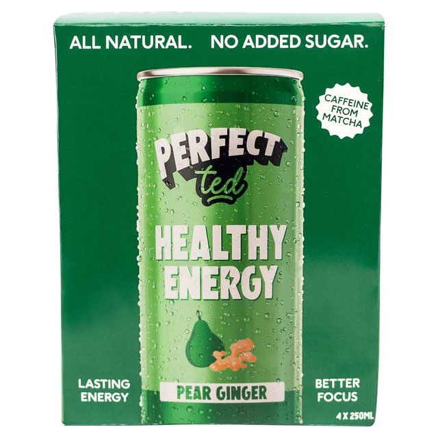 Perfect Ted Natural Energy Pear Ginger   4 x 250ml
