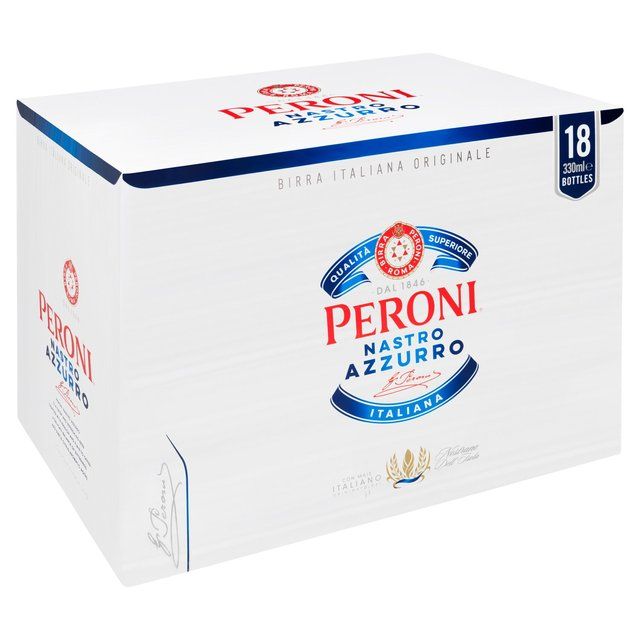 Peroni Nastro Azzurro Beer Lager Bottles   18 x 330ml