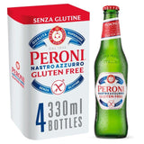 Peroni Nastro Azzurro Gluten Free Beer Lager Bottles   4 x 330ml