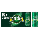 Perrier Sparkling Natural Mineral Water Fridgepack Cans   10 x 250ml