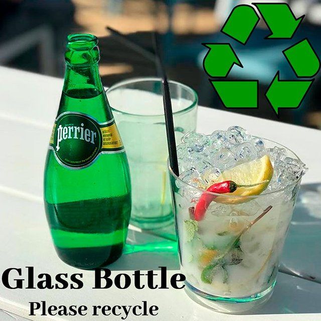 Perrier Sparkling Natural Mineral Water Glass   4 x 330ml