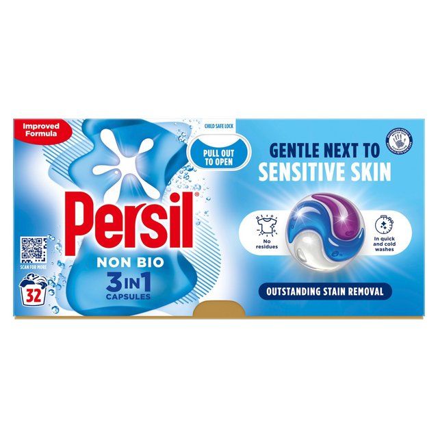 Persil 3 in 1 Laundry Washing Capsules Non Bio   32 per pack