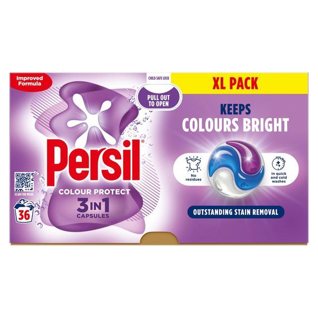 Persil Colour 3 in 1 Laundry Washing Detergent Capsules 36 Washes   36 per pack