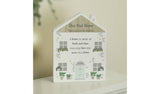 Personalised Message  Love Makes A Home Wooden Ornament
