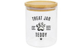 Personalised Message Pet Treats Storage Glass Jar With Lid