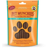 Pet Munchies 100% Natural Beef Liver Stick Dog Treats   90g