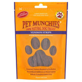 Pet Munchies 100% Natural Strips Venison Dog Treats   75g