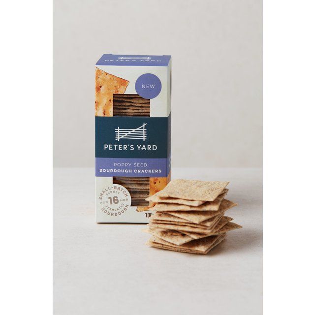 Peter's Yard Poppy Seed Sourdough Crackers   100g