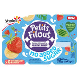 Petits Filous Kids No Added Sugar Strawberry &amp;amp; Banana Yoghurt Pots   6 x 47g