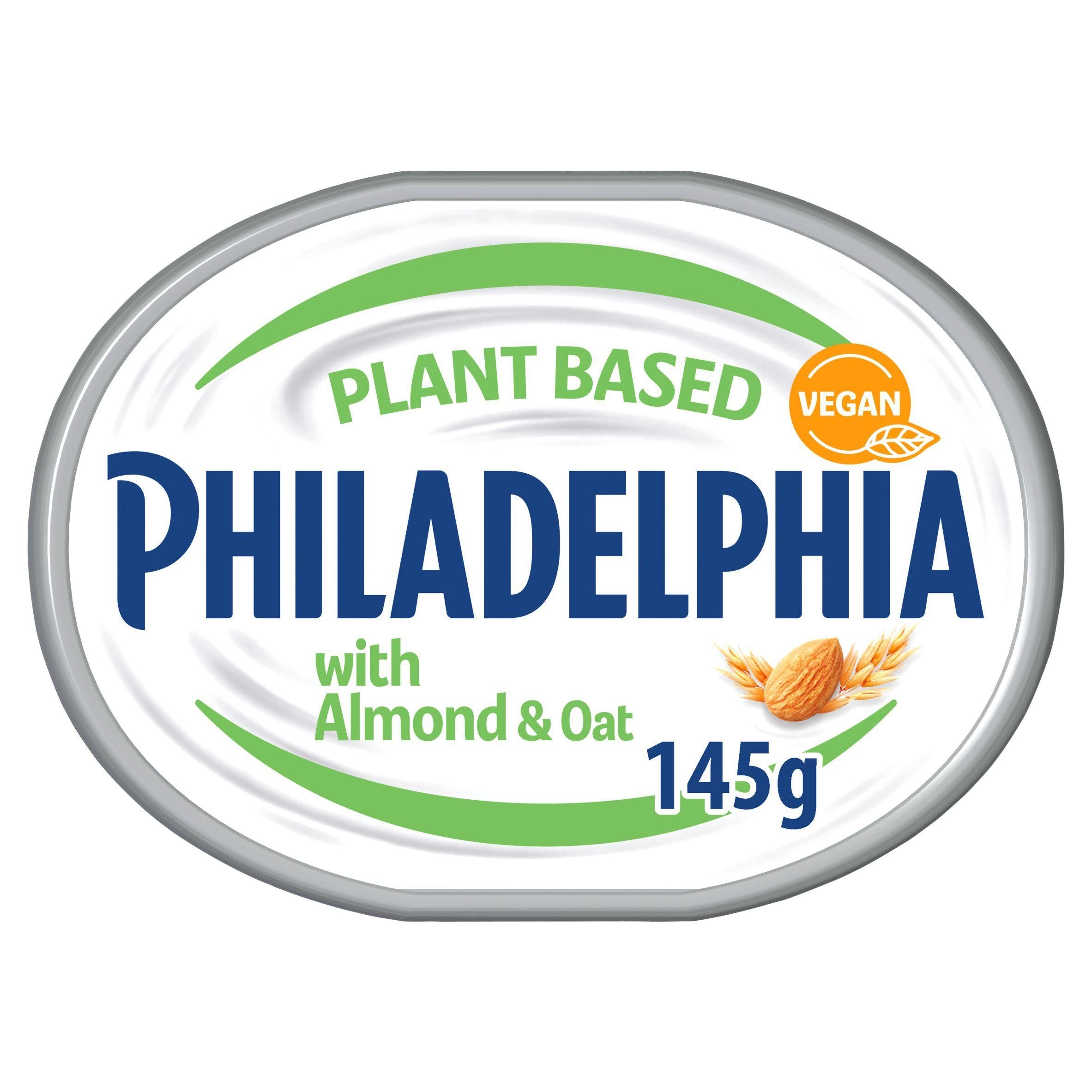 Philadelphia Vegan Almond &amp;amp; Oat Soft Cream Cheese Alternative 145g