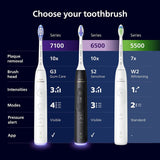 Philips Sonicare 6500 Series Electric Toothbrush, Dual Pack in Black &amp;amp; White, HX7419/01