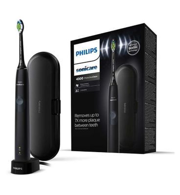 Philips Sonicare ProtectiveClean 4300 Electric Toothbrush with Travel Case &amp;ndash; Black HX6800/87