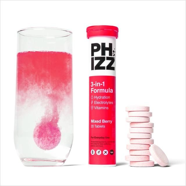 Phizz Mixed Berry 3-in-1 Hydration Electrolytes and Vitamins Effervescent   20 per pack