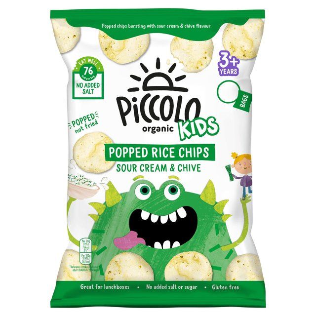 Piccolo Kids Popped Chips Sour Cream &amp;amp; Chive Multipack   4 x 20g
