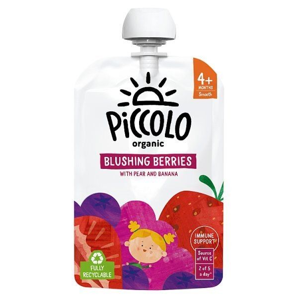 Piccolo Organic Blushing Berries &amp;amp; Pear 4m+ 100g