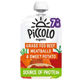 Piccolo Organic Sweet Potato &amp;amp; Beef Meatball Pouch 7 mths+   130g