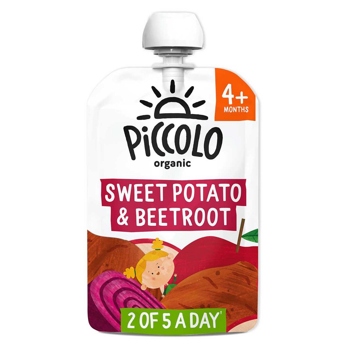 Piccolo Organic Sweet Potato, Beetroot, Pear &amp;amp; Apple 100g 4 Months+