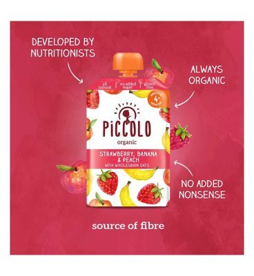 Piccolo Strawberry Banana Peach 100g