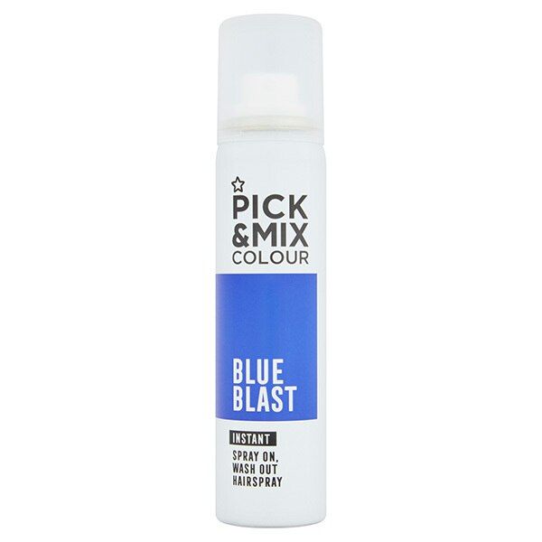 Pick &amp;amp; Mix Temporary Hair Colour Spray Black 75ml Blue