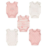 Pink Premature Baby Bodysuits &amp;ndash; 5 Pack