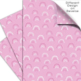 Pink Rainbow Double Sided Gift Wrap Sheets   3 per pack
