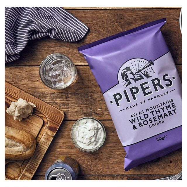 Pipers Atlas Mountains Wild Thyme &amp;amp; Rosemary Sharing Bag Crisps   150g
