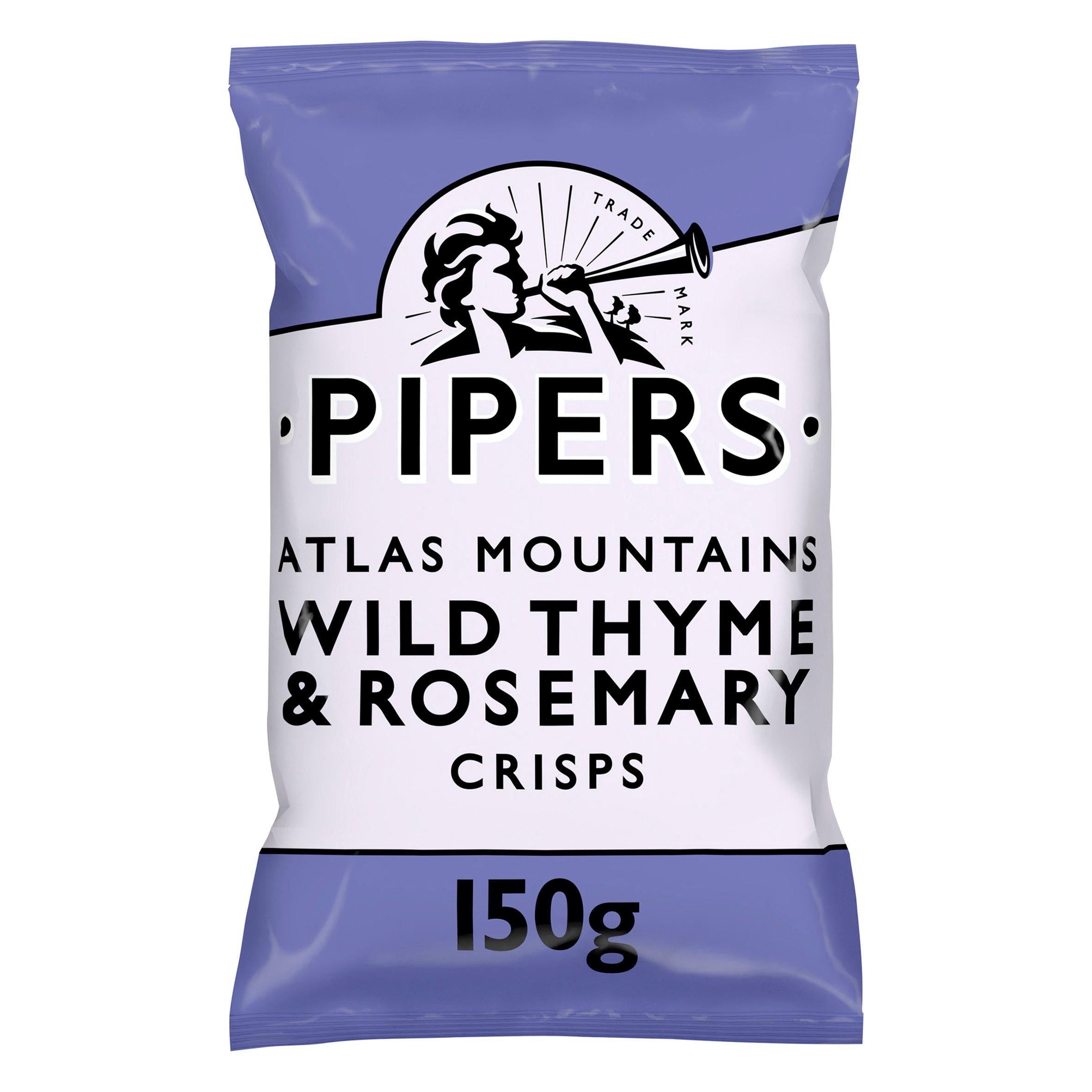 Pipers Atlas Mountains Wild Thyme &amp;amp; Rosemary Sharing Crisps 150g
