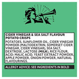 Pipers Burrow Hill Cider Vinegar &amp;amp; Sea Salt Sharing Bag Crisps   150g