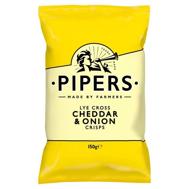 Pipers Lye Cross Cheddar &amp;amp; Onion Sharing Bag Crisps   150g